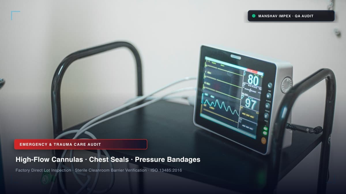 Emergency trauma monitoring equipment and field vascular access consumables