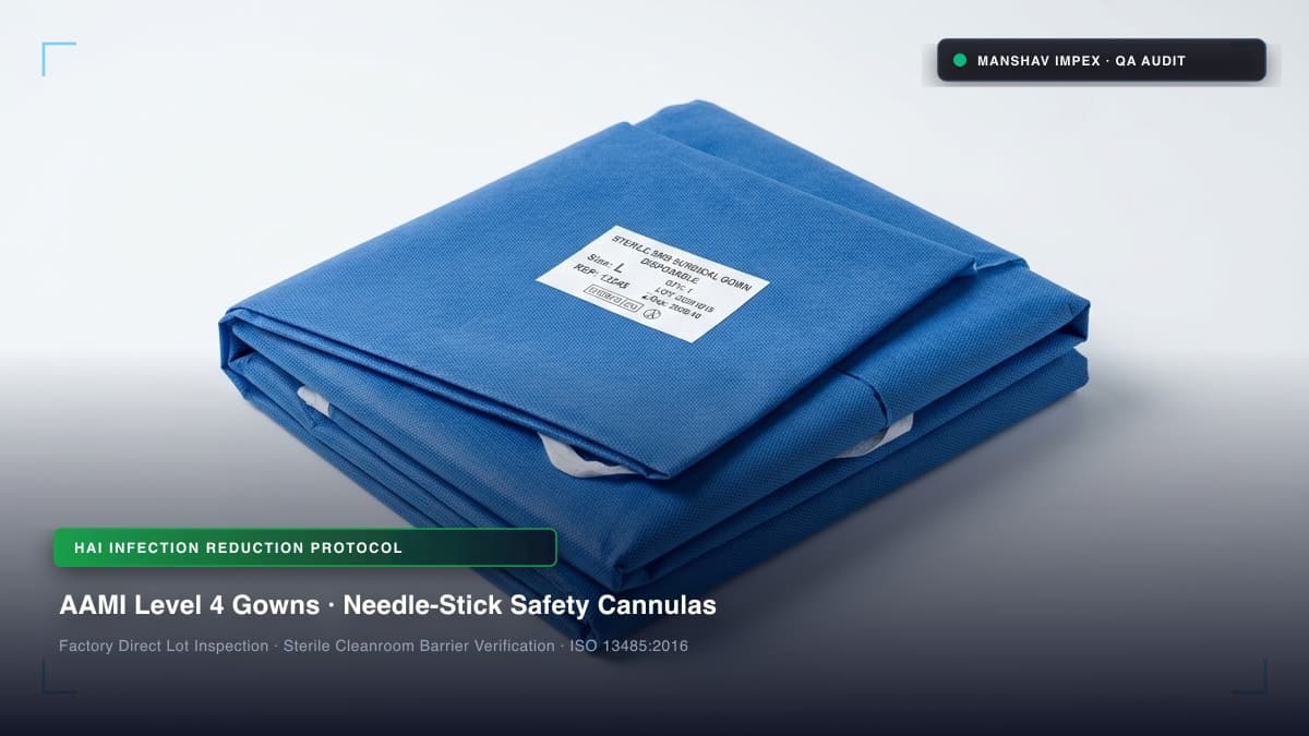 AAMI Level 4 viral barrier surgical gown and clinical infection control supplies