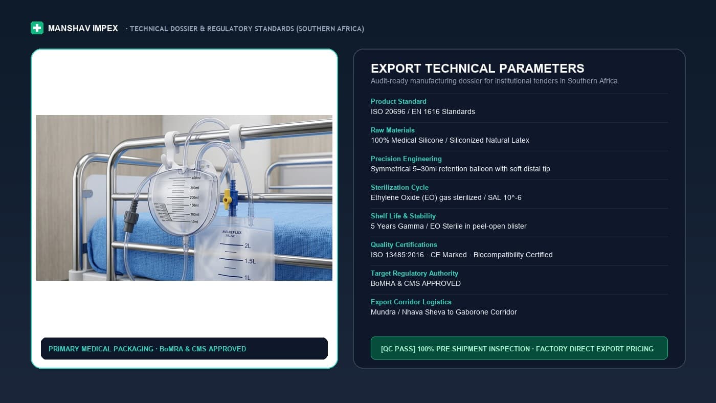 Spec sheet for Importing Medical Consumables to Botswana, shipped to Gaborone Corridor