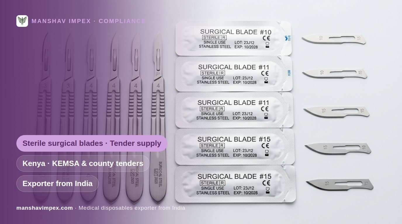 Surgical Blades Exporter from India for Kenya: What Tender Bidders Check
