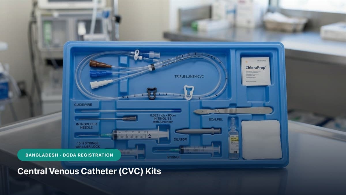 Central Venous Catheter (CVC) Kits Exporter to Bangladesh: DGDA Registration & Price Guide
