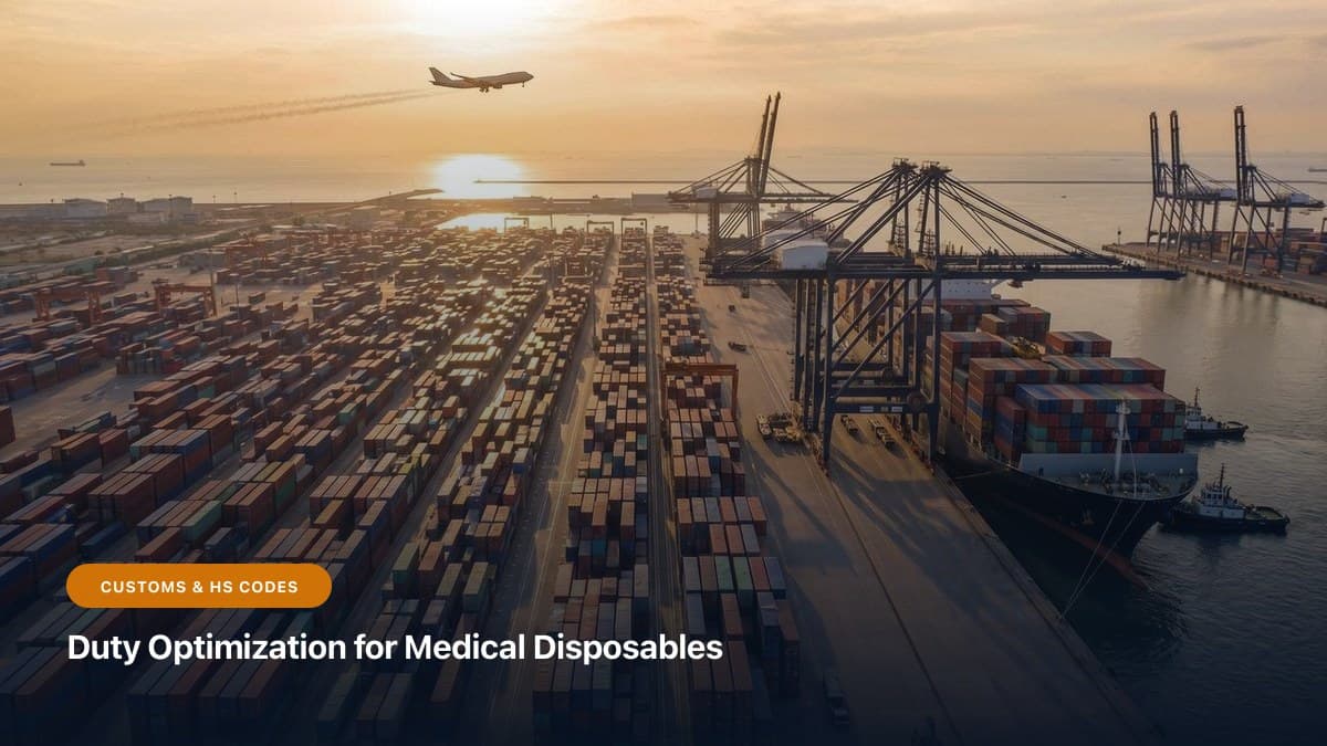 HS Codes & Customs Duty Optimization for Medical Consumables: Import Tariff Blueprint