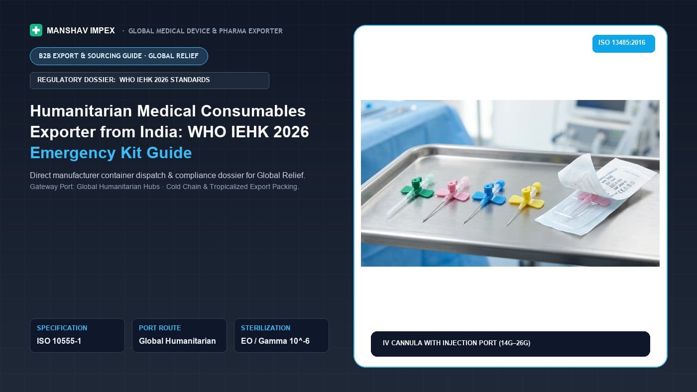 Humanitarian Medical Consumables Exporter from India: WHO IEHK 2026 Emergency Kit Guide