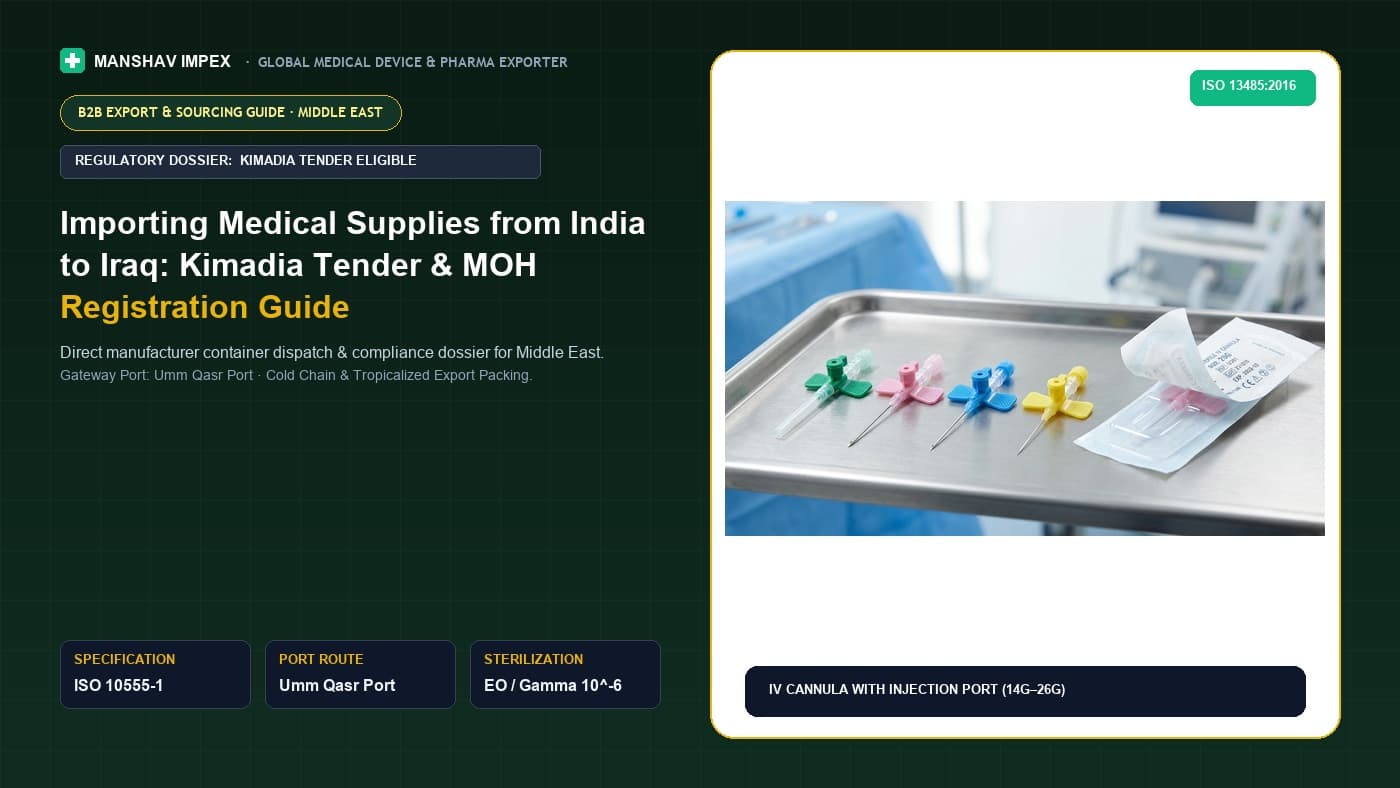Importing Medical Supplies from India to Iraq: Kimadia Tender & MOH Registration Guide
