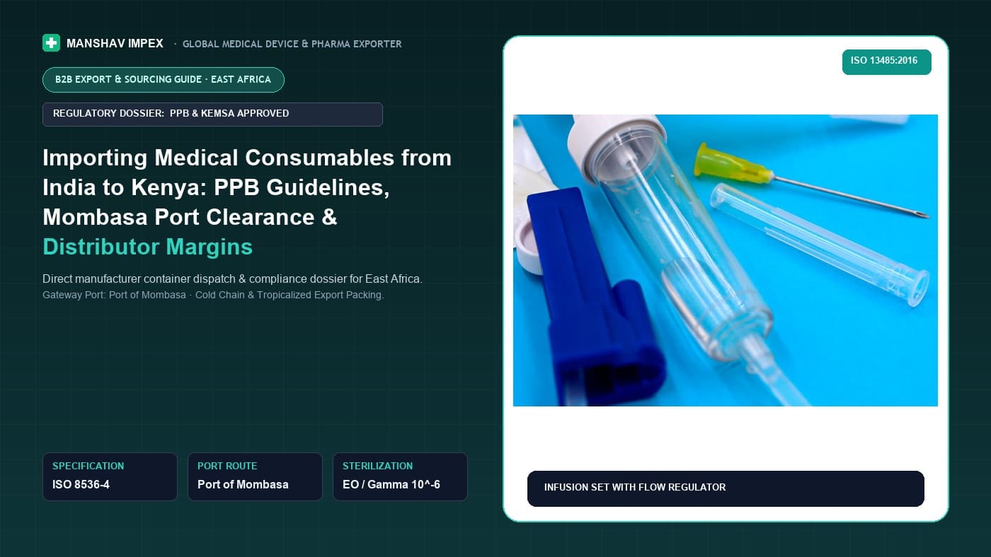 Importing Medical Consumables from India to Kenya: PPB Guidelines, Mombasa Port Clearance & Distributor Margins