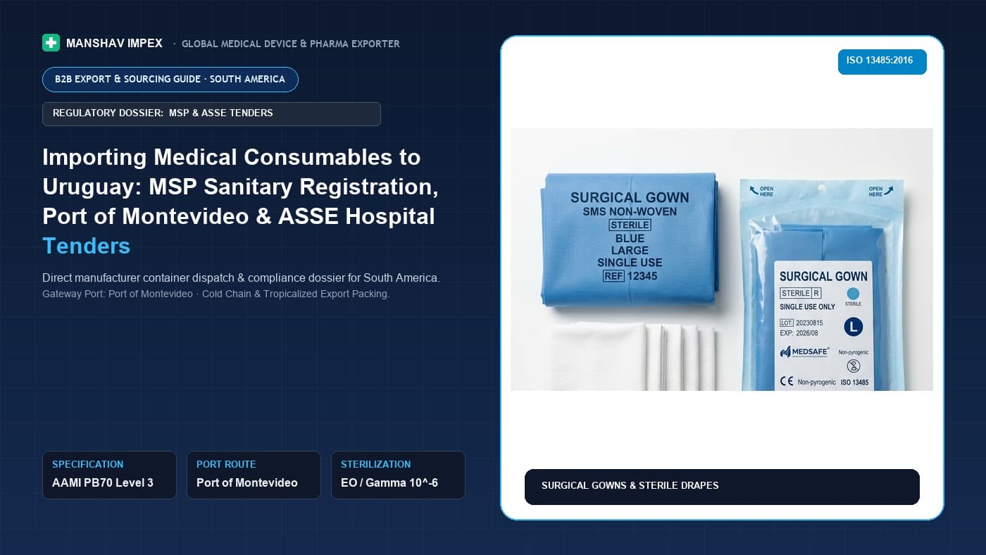 Importing Medical Consumables to Uruguay: MSP Sanitary Registration, Port of Montevideo & ASSE Hospital Tenders