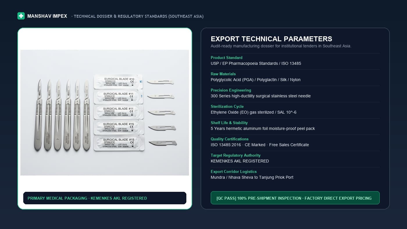 Spec sheet for Importing Medical Devices & Disposables to Indonesia, shipped to Tanjung Priok Port