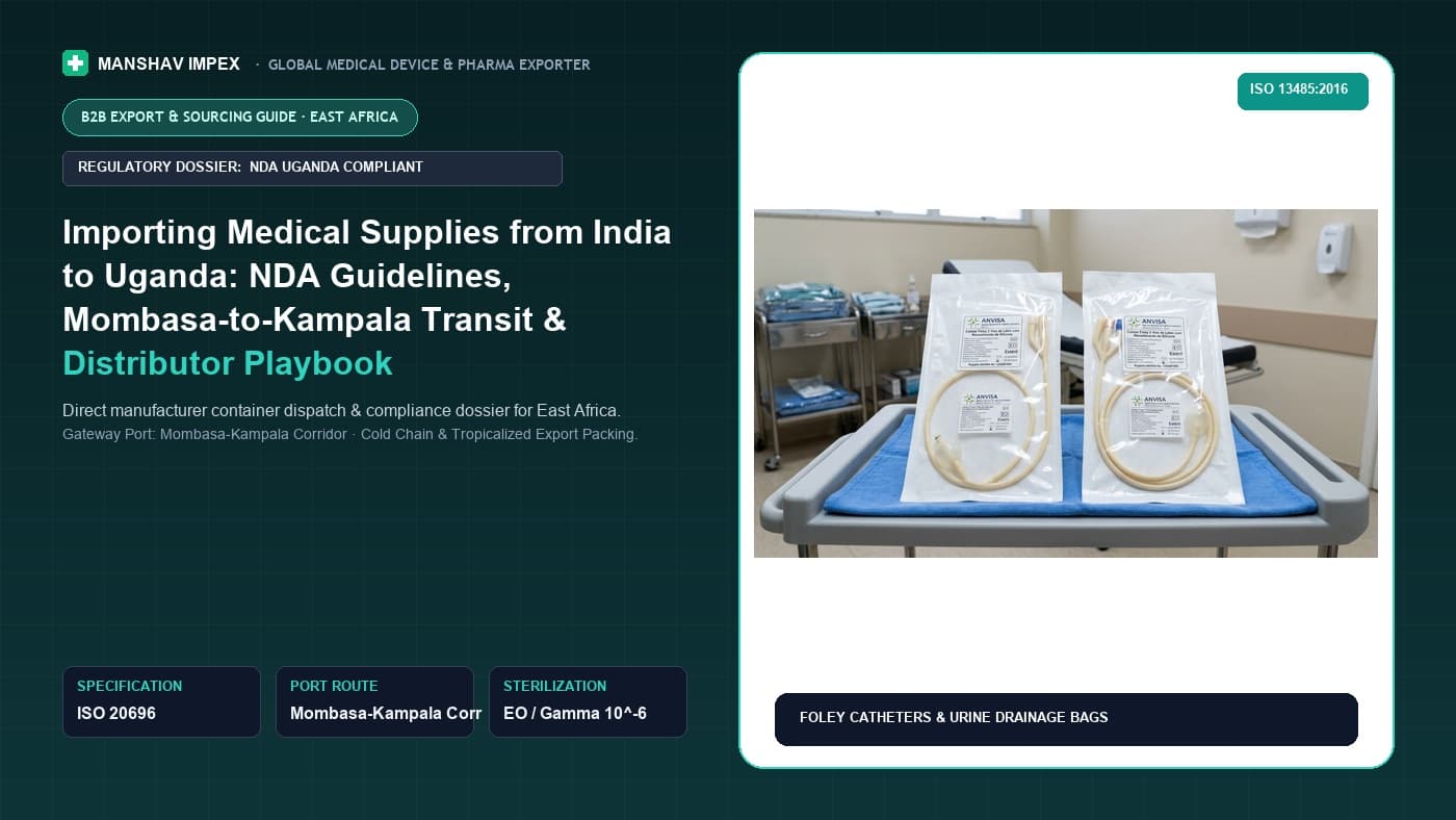 Importing Medical Supplies from India to Uganda: NDA Guidelines, Mombasa-to-Kampala Transit & Distributor Playbook