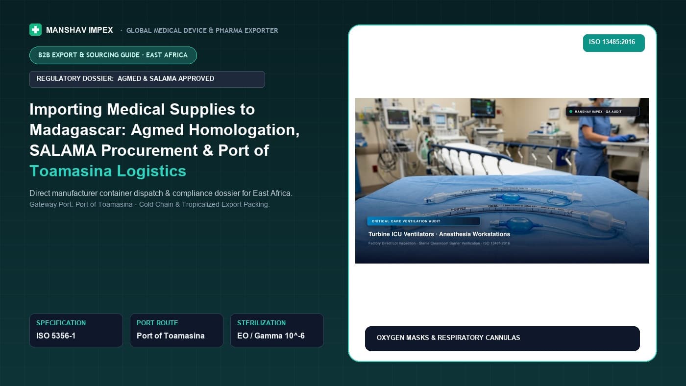 Importing Medical Supplies to Madagascar: Agmed Homologation, SALAMA Procurement & Port of Toamasina Logistics
