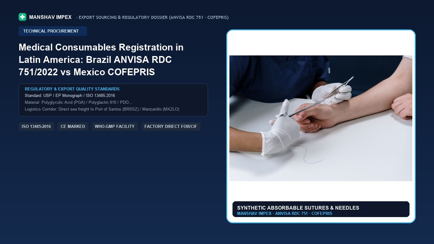 Medical Consumables Registration in Latin America: Brazil ANVISA RDC 751/2022 vs Mexico COFEPRIS