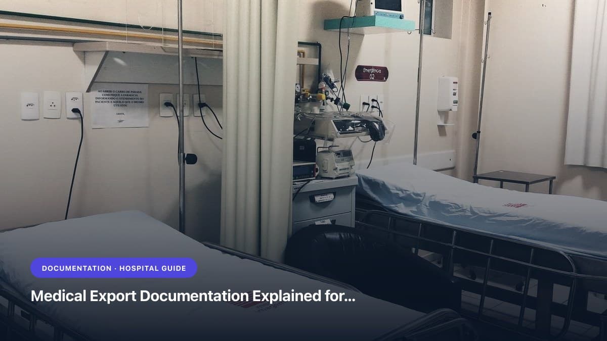 Medical Export Documentation Explained for New Importers