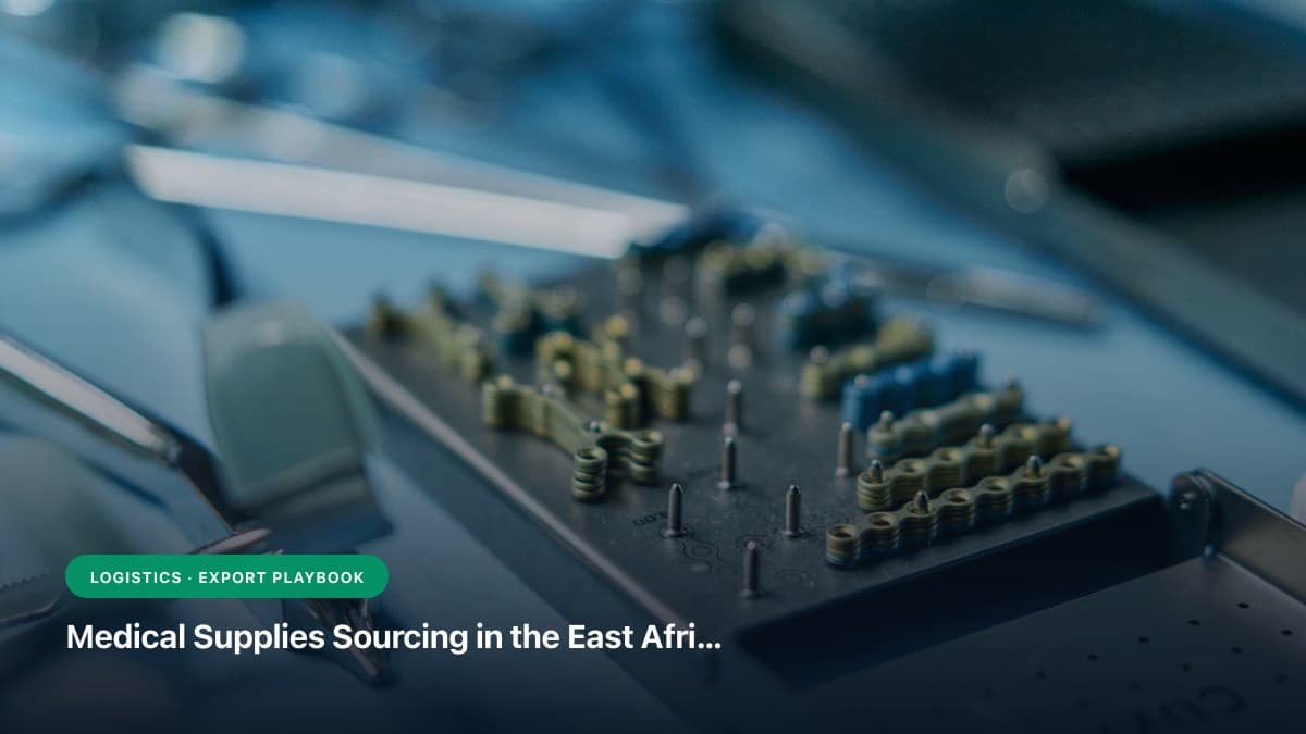 Medical Supplies Sourcing in the East African Community (EAC): EACMRH Joint Harmonization, NDA/FDA Compliance & Landed CIF Economics