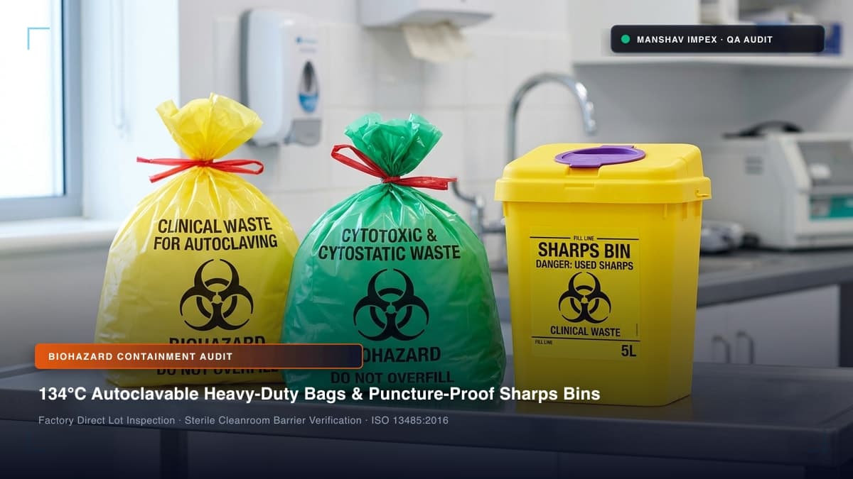 Biohazard Waste Bags and Sharps Disposal Containers