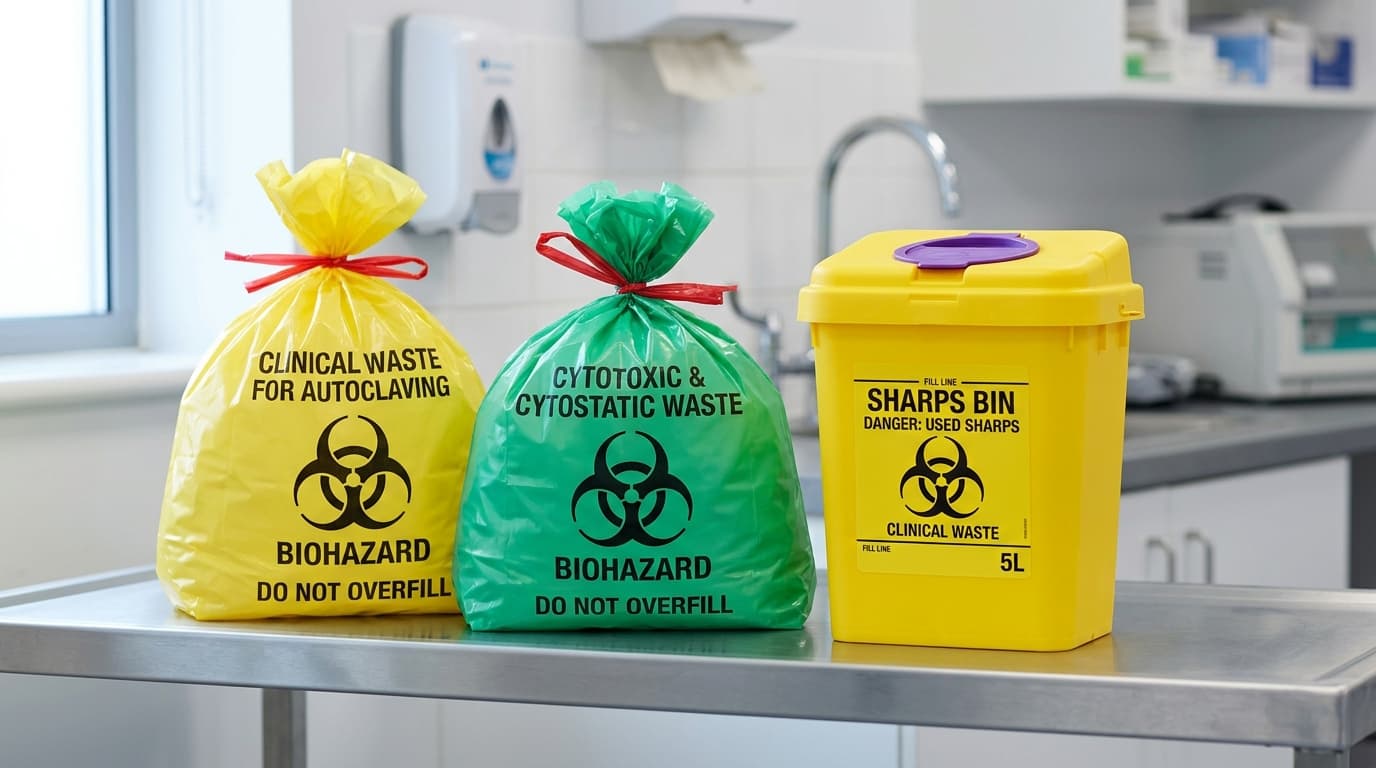 Biohazard Autoclave Bags & Sharps Disposal Containers: Sourcing Guide