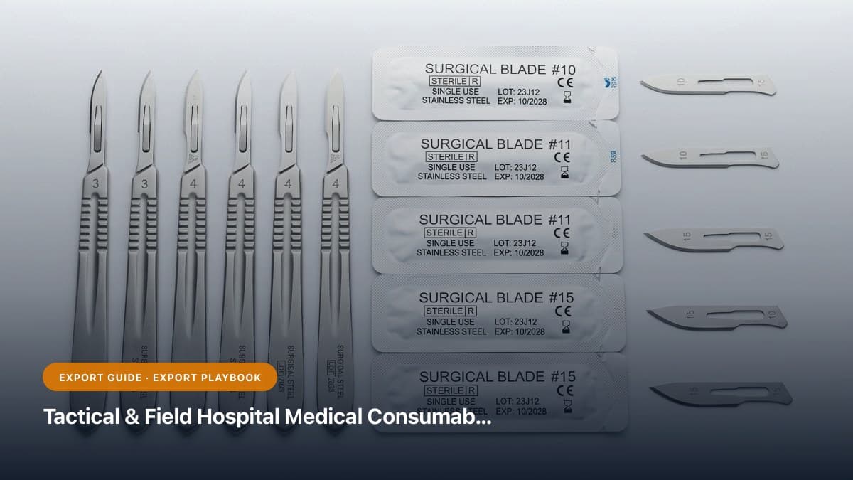 Tactical & Field Hospital Medical Consumables: Sourcing NATO/UN Spec IV Cannulas, Blades & Dressings