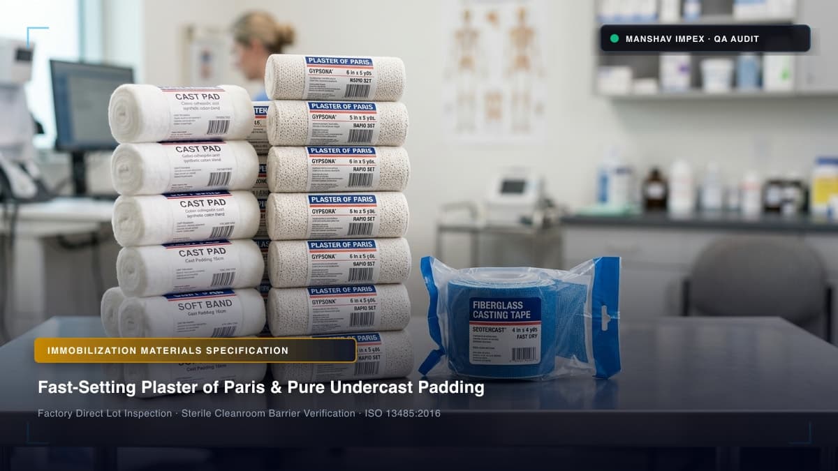 Orthopedic Cast Padding and Plaster of Paris Bandages