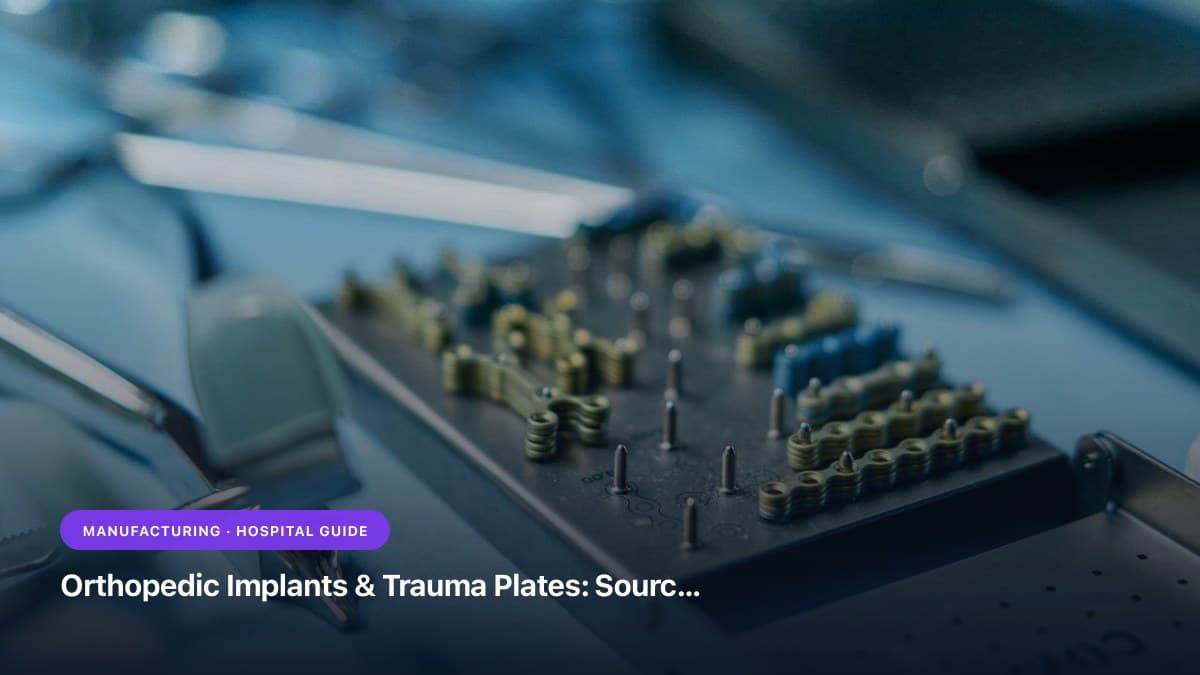 Orthopedic Implants & Trauma Plates: Sourcing Titanium vs. Stainless Steel from India