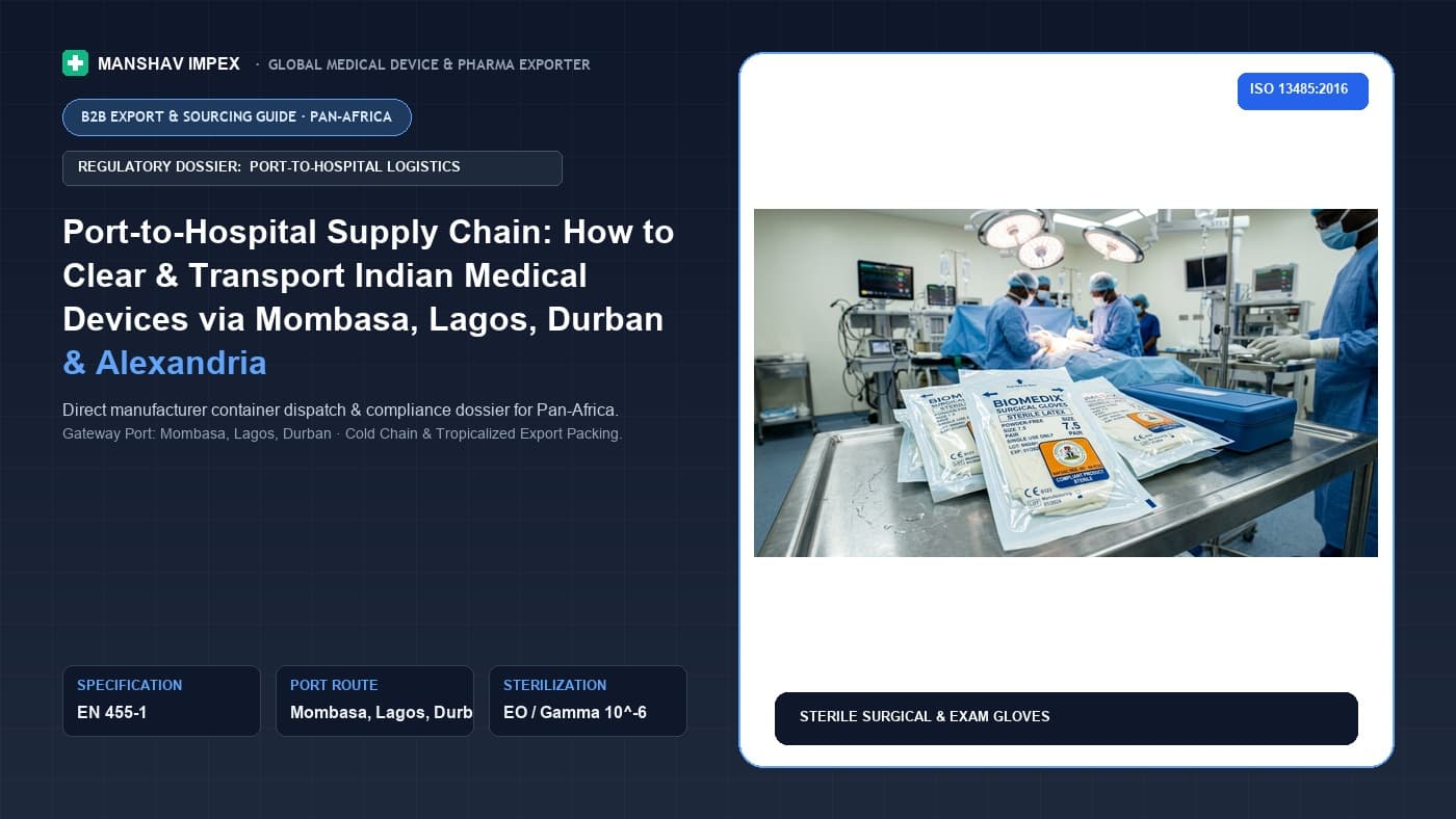 Port-to-Hospital Supply Chain: How to Clear & Transport Indian Medical Devices via Mombasa, Lagos, Durban & Alexandria