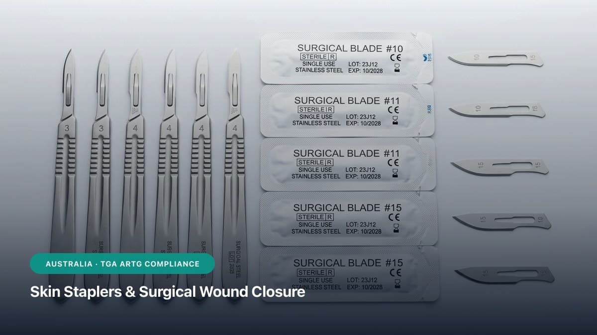 Skin Staplers & Surgical Wound Closure Exporter from India to Australia: TGA ARTG Guide