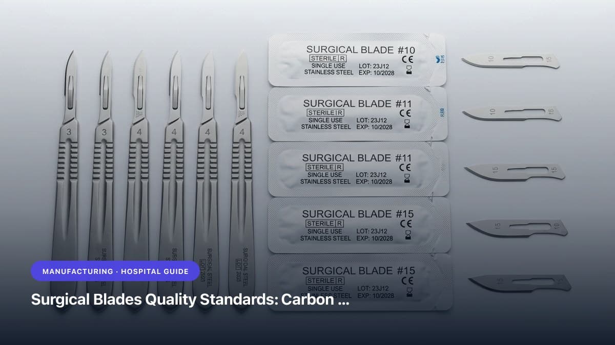 Surgical Blades Quality Standards: Carbon Steel vs. Stainless Steel (BS 2982 & ISO 7740)
