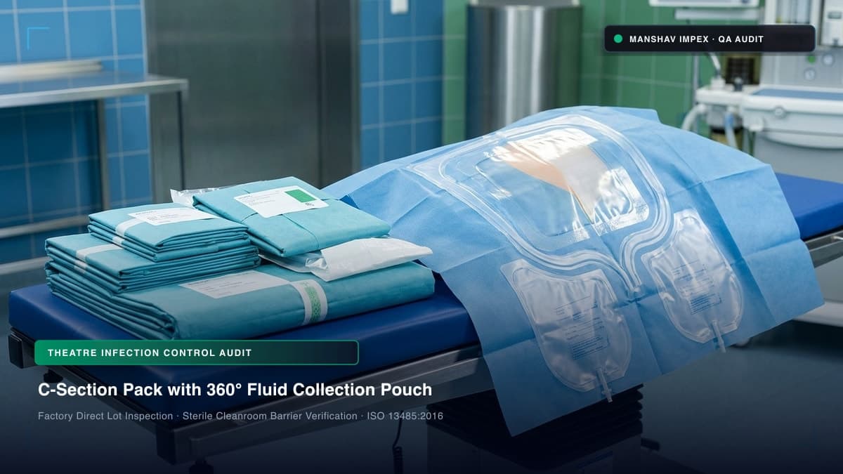 Sterile C-Section Surgical Drape Pack