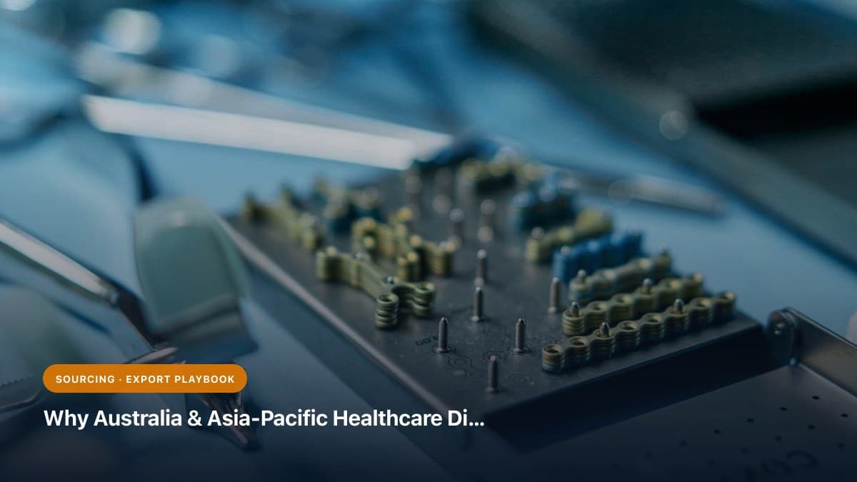 Why Australia & Asia-Pacific Healthcare Distributors Are Shifting Sourcing to India (The 2026 Playbook)