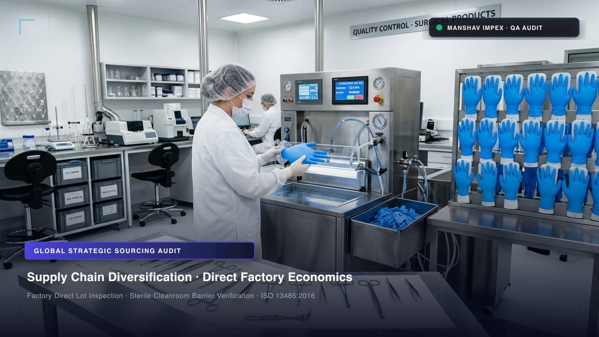 Manshav Impex export warehouse and direct factory cleanroom production facility in Gujarat, India