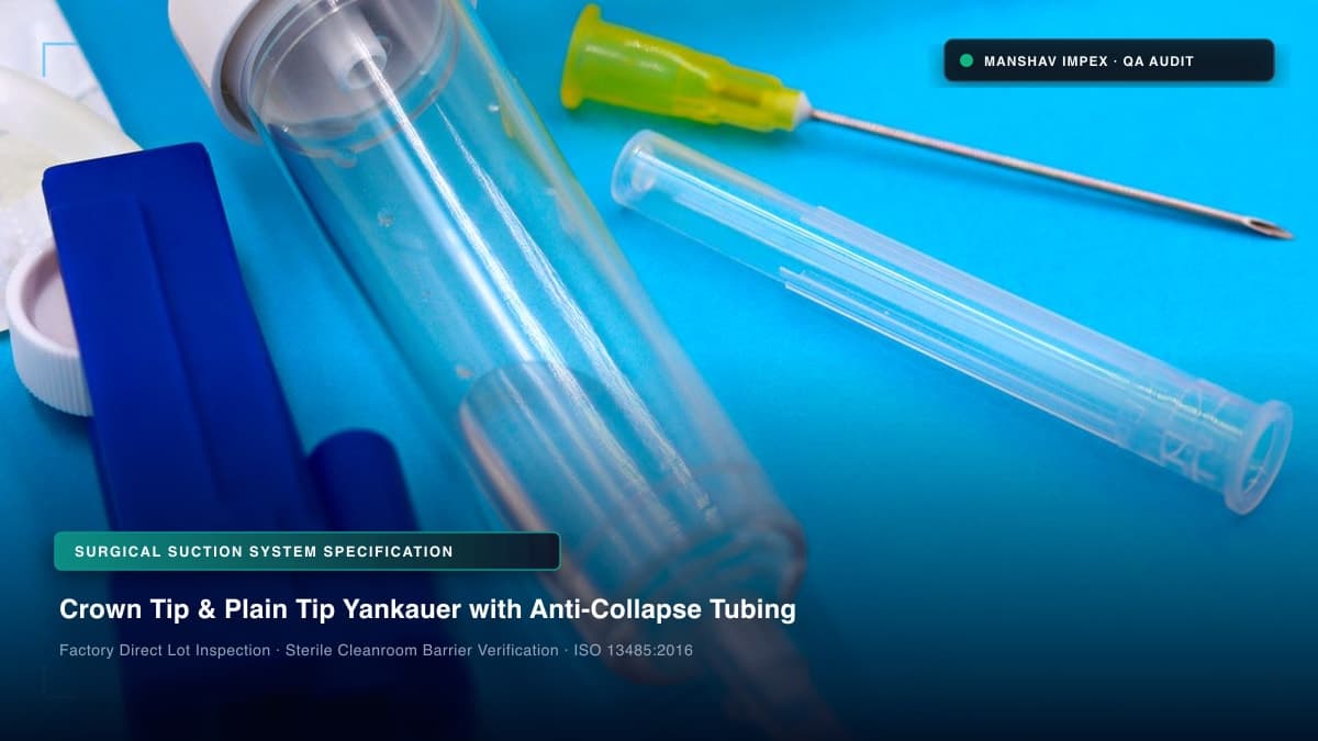 Yankauer Suction Handle and Anti-Collapse Connecting Tubing