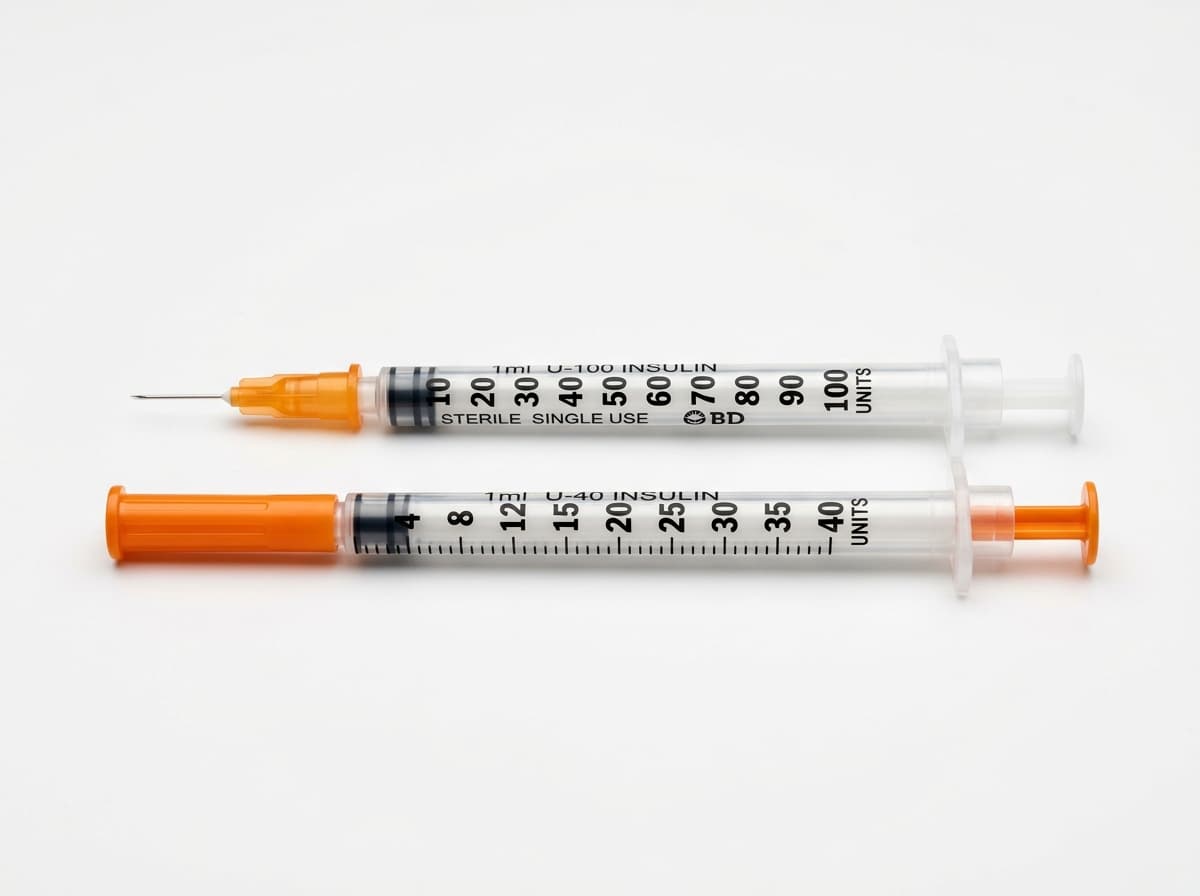 Sterile Disposable Insulin Syringes (U-40 & U-100 & U-600)